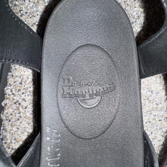 Black Doc Martens Blaire Hydro Leather Strap Sandals - Picture 6 of 8